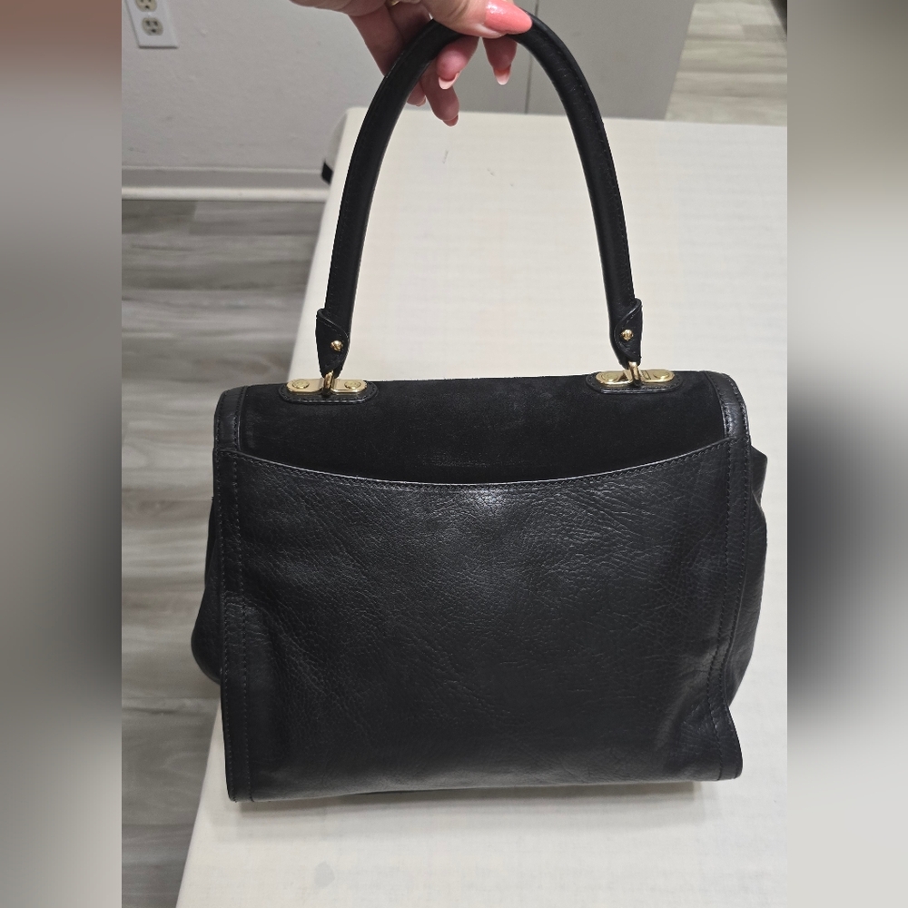 Marc Jacobs Black Suede Top-Handle Shoulder Bag - Picture 7 of 17